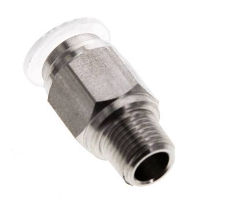 8mm x R1/8'' RVS/PA Insteekfitting Buitendraad EPDM/PTFE