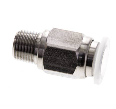 8mm x R1/8'' RVS/PA Insteekfitting Buitendraad EPDM/PTFE