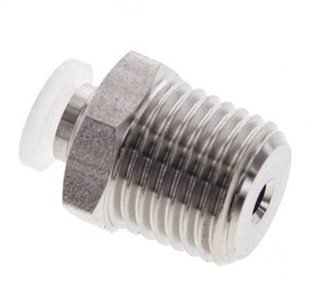 4mm x R1/4'' RVS/PA Insteekfitting Buitendraad EPDM/PTFE