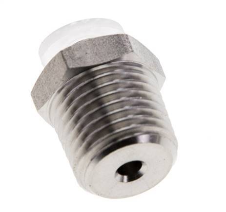 4mm x R1/4'' RVS/PA Insteekfitting Buitendraad EPDM/PTFE