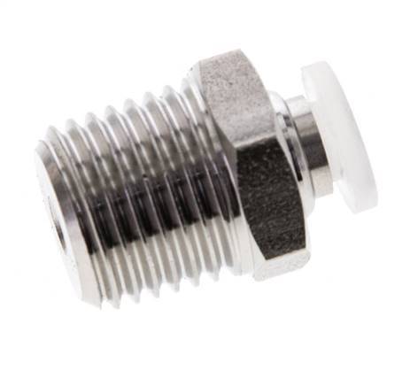 4mm x R1/4'' RVS/PA Insteekfitting Buitendraad EPDM/PTFE