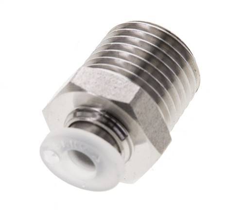 4mm x R1/4'' RVS/PA Insteekfitting Buitendraad EPDM/PTFE