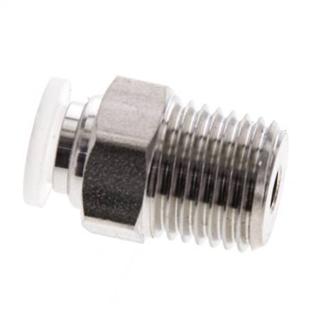 6mm x R1/4'' RVS/PA Insteekfitting Buitendraad EPDM/PTFE