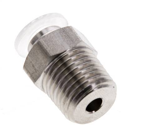 6mm x R1/4'' RVS/PA Insteekfitting Buitendraad EPDM/PTFE