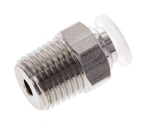 6mm x R1/4'' RVS/PA Insteekfitting Buitendraad EPDM/PTFE