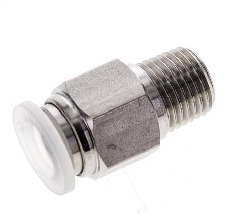 10mm x R1/4'' RVS/PA Insteekfitting Buitendraad EPDM/PTFE