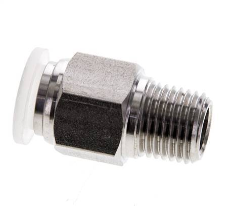10mm x R1/4'' RVS/PA Insteekfitting Buitendraad EPDM/PTFE