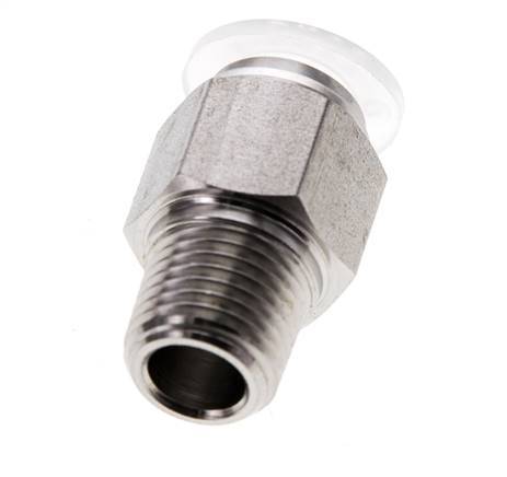 10mm x R1/4'' RVS/PA Insteekfitting Buitendraad EPDM/PTFE