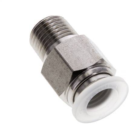10mm x R1/4'' RVS/PA Insteekfitting Buitendraad EPDM/PTFE