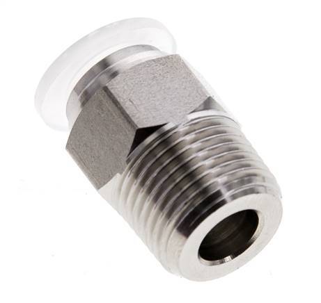 10mm x R3/8'' RVS/PA Insteekfitting Buitendraad EPDM/PTFE