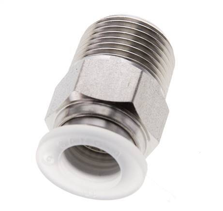 10mm x R3/8'' RVS/PA Insteekfitting Buitendraad EPDM/PTFE
