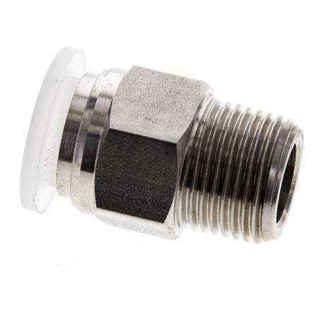 12mm x R3/8'' RVS/PA Insteekfitting Buitendraad EPDM/PTFE