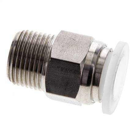 12mm x R3/8'' RVS/PA Insteekfitting Buitendraad EPDM/PTFE