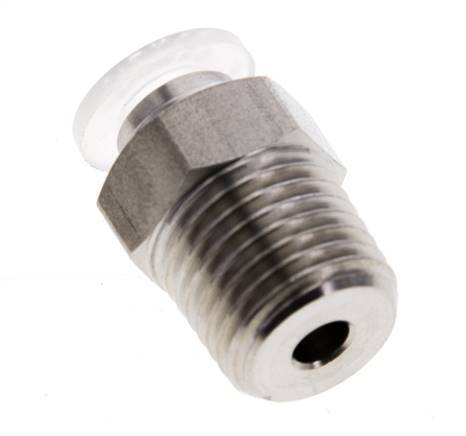 12mm x R1/2'' RVS/PA Insteekfitting Buitendraad EPDM/PTFE