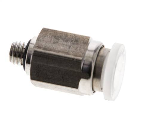 6mm x M 5 PA/RVS Insteekfitting Buitendraad EPDM