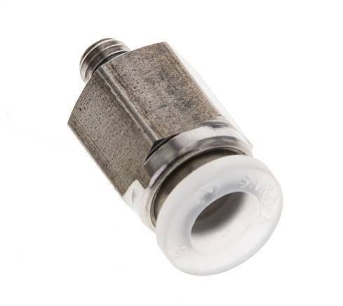 6mm x M 5 PA/RVS Insteekfitting Buitendraad EPDM