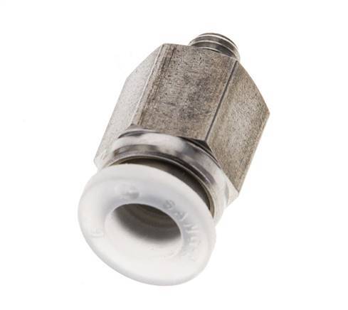 6mm x M 5 PA/RVS Insteekfitting Buitendraad EPDM