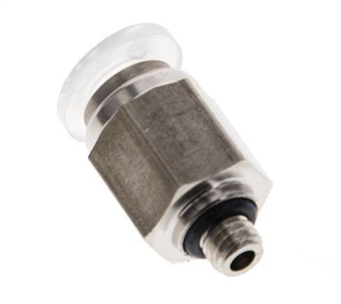 6mm x M 5 PA/RVS Insteekfitting Buitendraad EPDM