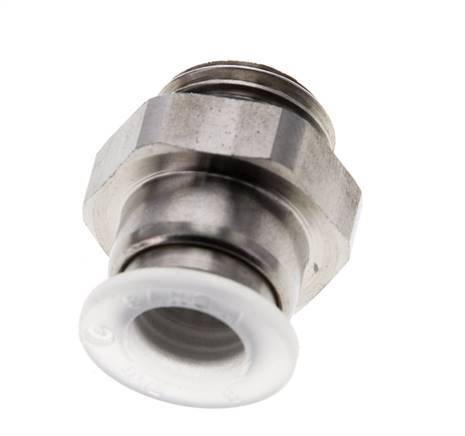 8mm x G1/4'' PA/RVS Insteekfitting Buitendraad EPDM