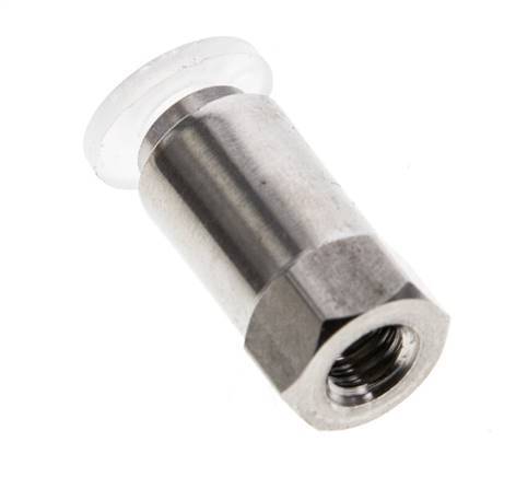 4mm x M 5 RVS/PA Insteekfitting Binnendraad EPDM/PTFE