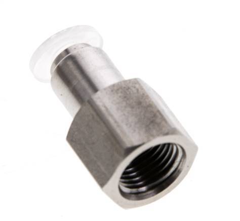 4mm x G1/8'' RVS/PA Insteekfitting Binnendraad EPDM/PTFE