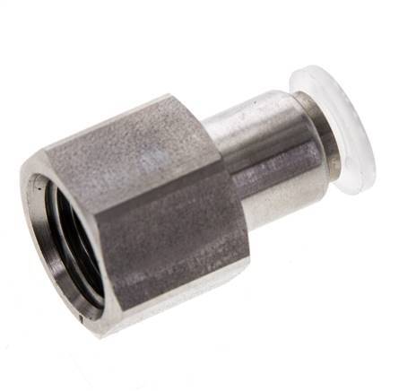 6mm x G1/4'' RVS/PA Insteekfitting Binnendraad EPDM/PTFE
