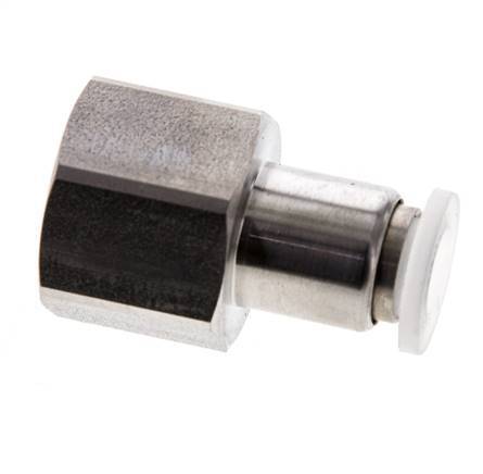6mm x G1/4'' RVS/PA Insteekfitting Binnendraad EPDM/PTFE