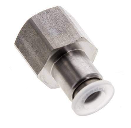 6mm x G1/4'' RVS/PA Insteekfitting Binnendraad EPDM/PTFE