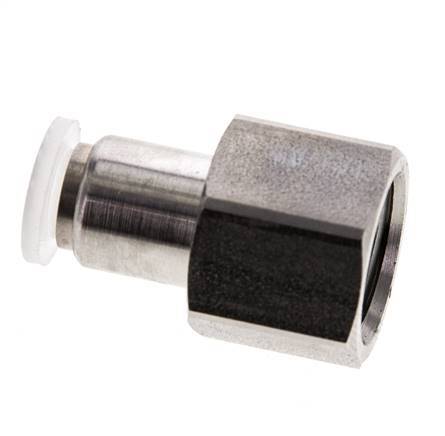 6mm x G1/4'' RVS/PA Insteekfitting Binnendraad EPDM/PTFE