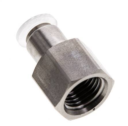 6mm x G1/4'' RVS/PA Insteekfitting Binnendraad EPDM/PTFE