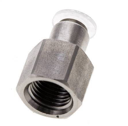 6mm x G1/4'' RVS/PA Insteekfitting Binnendraad EPDM/PTFE