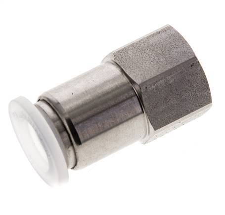 10mm x G1/4'' RVS/PA Insteekfitting Binnendraad EPDM/PTFE