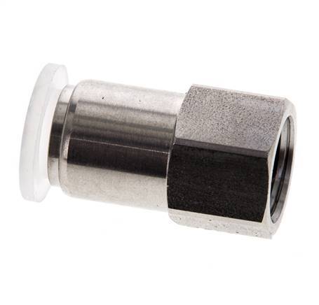 10mm x G1/4'' RVS/PA Insteekfitting Binnendraad EPDM/PTFE