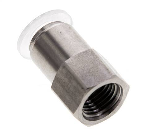 10mm x G1/4'' RVS/PA Insteekfitting Binnendraad EPDM/PTFE