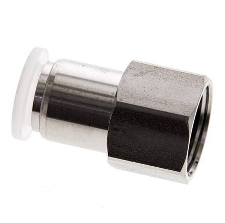 10mm x G3/8'' RVS/PA Insteekfitting Binnendraad EPDM/PTFE