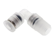 4mm x R1/8'' 90 graden L-verbinding PA Insteekfitting Buitendraad Draaibaar EPDM/PTFE