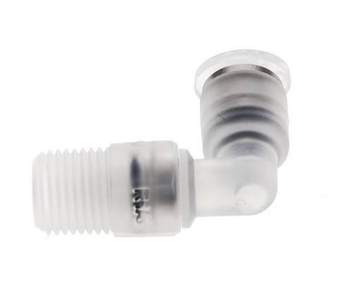 4mm x R1/8'' 90 graden L-verbinding PA Insteekfitting Buitendraad Draaibaar EPDM/PTFE