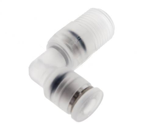 4mm x R1/8'' 90 graden L-verbinding PA Insteekfitting Buitendraad Draaibaar EPDM/PTFE
