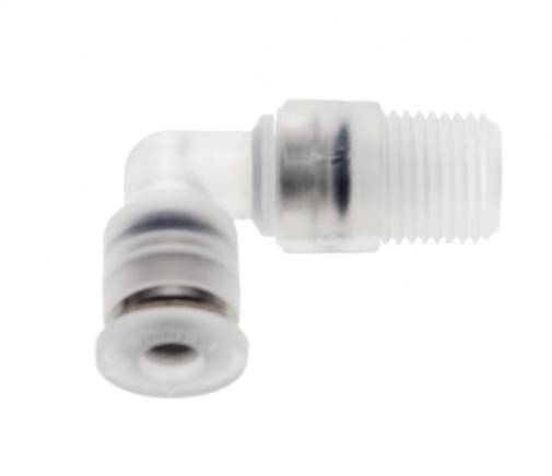4mm x R1/8'' 90 graden L-verbinding PA Insteekfitting Buitendraad Draaibaar EPDM/PTFE