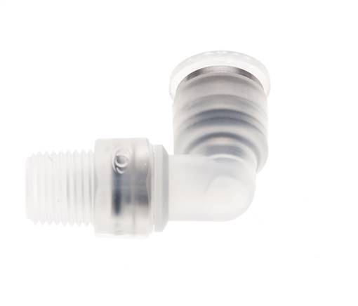 6mm x R1/8'' 90 graden L-verbinding PA Insteekfitting Buitendraad Draaibaar EPDM/PTFE