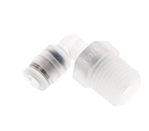 4mm x R1/4'' 90 graden L-verbinding PA Insteekfitting Buitendraad Draaibaar EPDM/PTFE