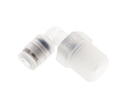 4mm x R1/4'' 90 graden L-verbinding PA Insteekfitting Buitendraad Draaibaar EPDM/PTFE