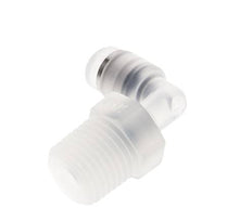 4mm x R1/4'' 90 graden L-verbinding PA Insteekfitting Buitendraad Draaibaar EPDM/PTFE