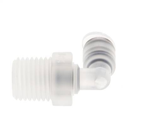 4mm x R1/4'' 90 graden L-verbinding PA Insteekfitting Buitendraad Draaibaar EPDM/PTFE