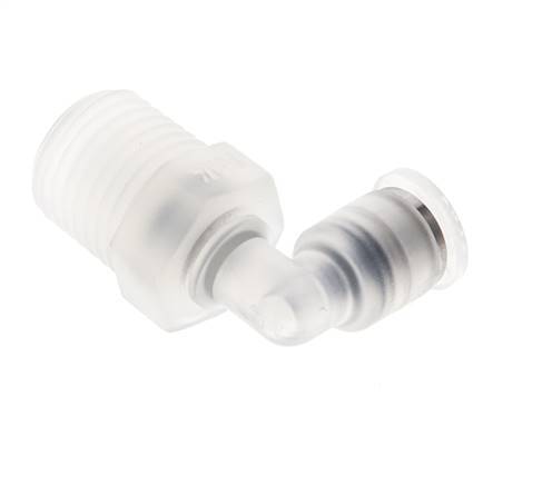 4mm x R1/4'' 90 graden L-verbinding PA Insteekfitting Buitendraad Draaibaar EPDM/PTFE