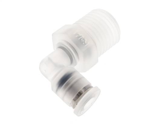 4mm x R1/4'' 90 graden L-verbinding PA Insteekfitting Buitendraad Draaibaar EPDM/PTFE