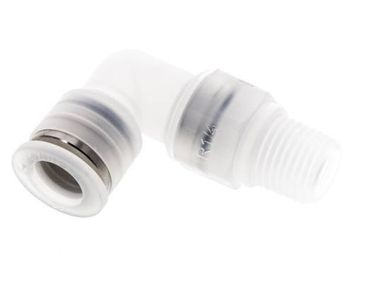 10mm x R1/4'' 90 graden L-verbinding PA Insteekfitting Buitendraad Draaibaar EPDM/PTFE
