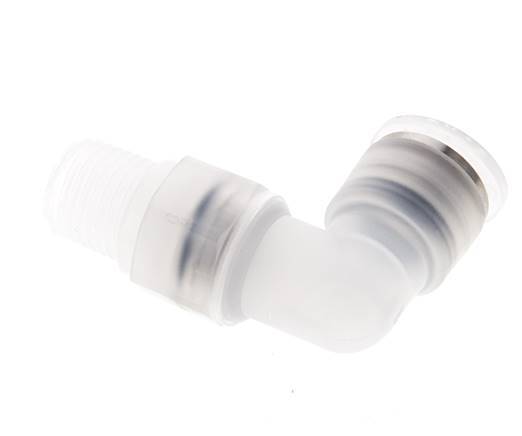 10mm x R1/4'' 90 graden L-verbinding PA Insteekfitting Buitendraad Draaibaar EPDM/PTFE
