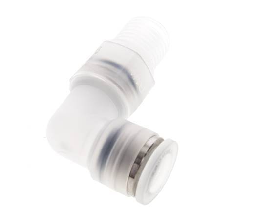 10mm x R1/4'' 90 graden L-verbinding PA Insteekfitting Buitendraad Draaibaar EPDM/PTFE