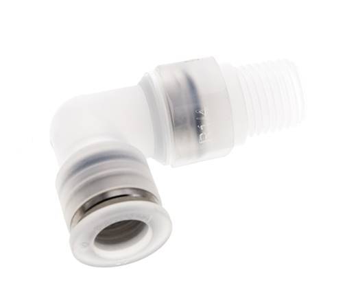 10mm x R1/4'' 90 graden L-verbinding PA Insteekfitting Buitendraad Draaibaar EPDM/PTFE